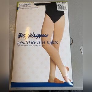 Body Wrappers Black Stirrup Tights C32